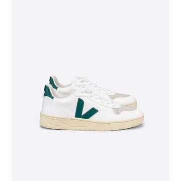 Men's Veja V-10 CWL SOLE Sneakers White/Green | ZA 331ZUT